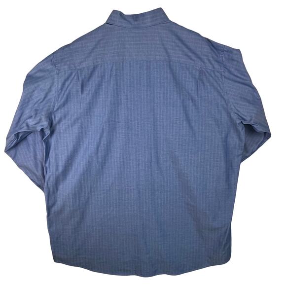 Collection by Michael Strahan Button Down Shirt Men’s 18 1/2 36/37 Blue Hrrngbn - Picture 2 of 9